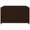 3-tlg. Garten-Lounge-Set mit Kissen Braun Poly Rattan