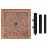 Sonnenschirmständer Terrakotta Quadratisch 12 kg