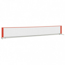 Tennisnetz Schwarz und Rot 600x100x87 cm Polyester