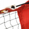 Tennisnetz Schwarz und Rot 600x100x87 cm Polyester