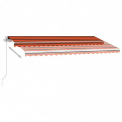 Standmarkise Einziehbar Handbetrieben 400x350 cm Orange/Braun