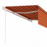 Gelenkarmmarkise Automatisch mit Jalousie 5x3 m Orange Braun