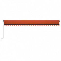 Gelenkarmmarkise Einziehbar mit LED 600x350 cm Orange und Braun