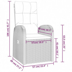 3-tlg. Garten-Lounge-Set Schwarz Poly Rattan Massivholz Akazie