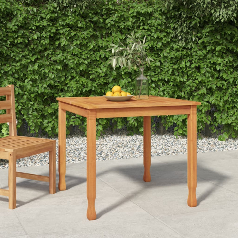 Garten-Esstisch 85x85x75 cm Massivholz Teak