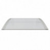 Türvordach Grau und Transparent 80x80 cm Polycarbonat