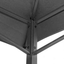 Grillpavillon mit Seitenregalen Anthrazit 240x150x243 cm Stahl