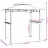 Grillpavillon mit Seitenregalen Anthrazit 240x150x243 cm Stahl