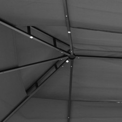 Pavillon mit Seitenwänden Anthrazit 400x300x270 cm Stahl