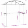 Grillpavillon mit Seitenregalen Anthrazit 220x115x230 cm Stahl