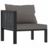 2-Sitzer-Sofa Arwen mit Auflage Anthrazit Poly Rattan