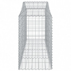 Gabionen mit Hochbogen 50 Stk. 200x50x80/100cm Verzinktes Eisen