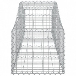 Gabionen mit Hochbogen 13 Stk. 200x50x40/60 cm Verzinktes Eisen