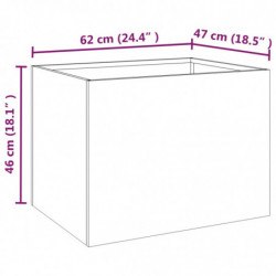 Pflanzkübel Grau 62x47x46 cm Cortenstahl