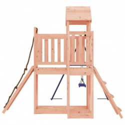 Spielturm mit Kletterwand Schaukel Massivholz Douglasie