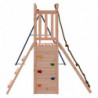 Spielturm mit Schaukeln Kletterwand Massivholz Douglasie