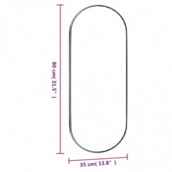 Wandspiegel 35x80 cm Glas Oval