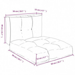 Kissen für Palettensofa 2 Stk. Blatt-Motiv Stoff