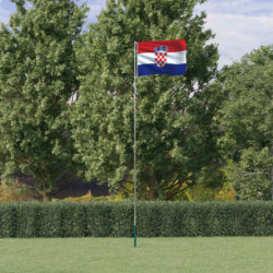 Flagge Kroatiens mit Mast...