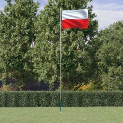 Flagge Polens mit Mast 6,23...
