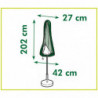 Nature Schutzhülle für Sonnenschirme 202x42x27 cm