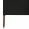 5-teiliges Windschutzgewebe 600 x 160 cm Schwarz