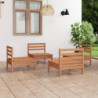 4-tlg. Garten-Lounge-Set Freimuth Honigbraun Massivholz Kiefer