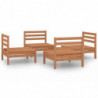 4-tlg. Garten-Lounge-Set Freimuth Honigbraun Massivholz Kiefer