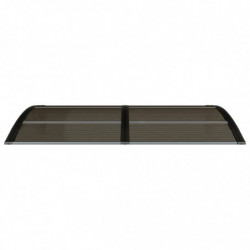 Türvordach Schwarz und Transparent 150x80 cm Polycarbonat