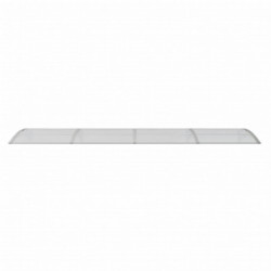 Türvordach Grau und Transparent 350x80 cm Polycarbonat