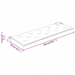 Bankauflage Blattmuster 150x50x7 cm Stoff