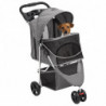 Hundewagen Faltbar Grau 80x46x98 cm Oxford-Gewebe