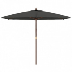 Sonnenschirm mit Holzmast Anthrazit 299x240 cm