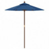 Sonnenschirm mit Holzmast Azurblau 196x231 cm