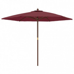 Sonnenschirm mit Holzmast Bordeauxrot 299x240 cm