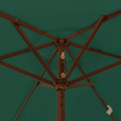 Sonnenschirm mit Holzmast Grün 196x231 cm