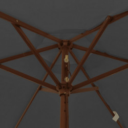 Sonnenschirm mit Holzmast Anthrazit 196x231 cm