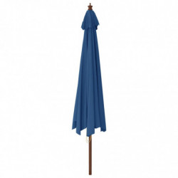 Sonnenschirm mit Holzmast Azurblau 400x273 cm