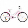 Kinderfahrrad 24 Zoll Rosa und Weiß