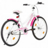 Kinderfahrrad 24 Zoll Rosa und Weiß