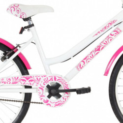 Kinderfahrrad 24 Zoll Rosa und Weiß