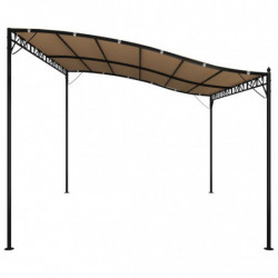 Markise Taupe 4x3 m 180 g/m² Stoff und Stahl
