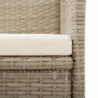 Garten-Liegestühle 2 Stk. mit Auflagen Poly Rattan Beige