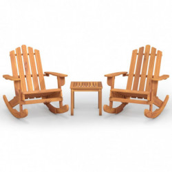 3-tlg. Garten-Lounge-Set Adirondack Massivholz Akazie