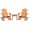 3-tlg. Garten-Lounge-Set Adirondack Massivholz Akazie