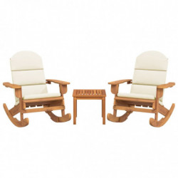 3-tlg. Garten-Lounge-Set Adirondack Massivholz Akazie