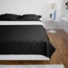 Zweiseitige Steppdecke Bettüberwurf Tagesdecke Schwarz/Weiß 230x260cm