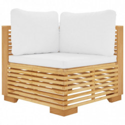 Garten-Ecksofas mit Kissen 2 Stk. Massivholz Teak