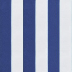 Bankauflage Blau & Weiß Gestreift 180x50x7 cm Stoff
