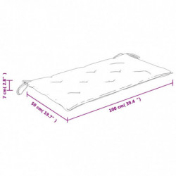 Bankauflage Mehrfarbig 100x50x7 cm Stoff